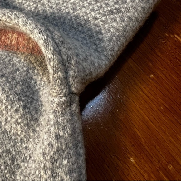 Carroll Reed Fair Isle Celtic Pink and Gray Wool Sweater Jacket Size XL Winter - Picture 8 of 14